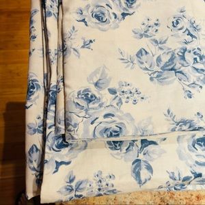 Pottery Barn Blue French Rose Duvet & Shams